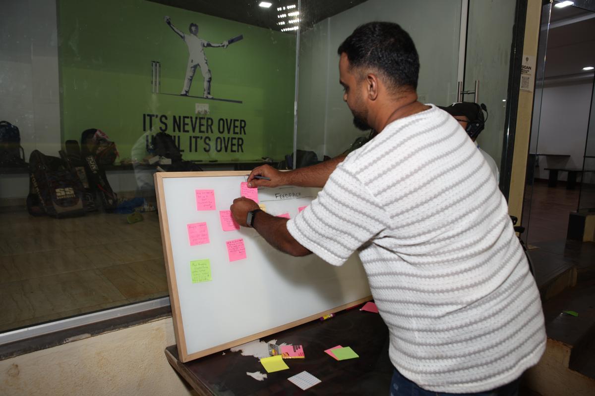 Planning the tournament on a whiteboard